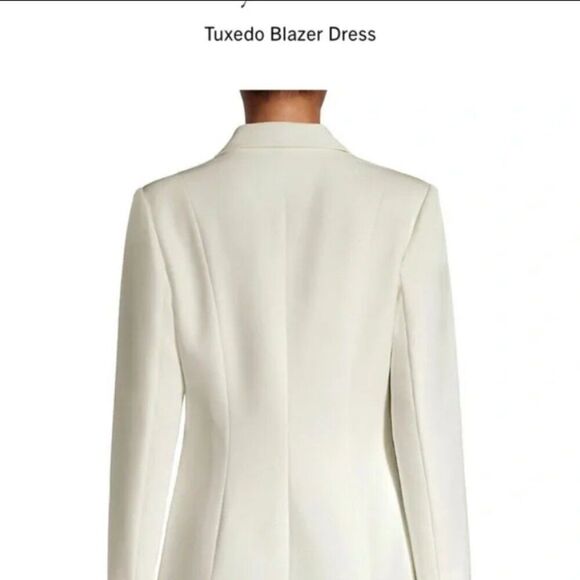Aidan by Aidan Mattox White Tuxedo Blazer Dress | Size 4 - Picture 2 of 15